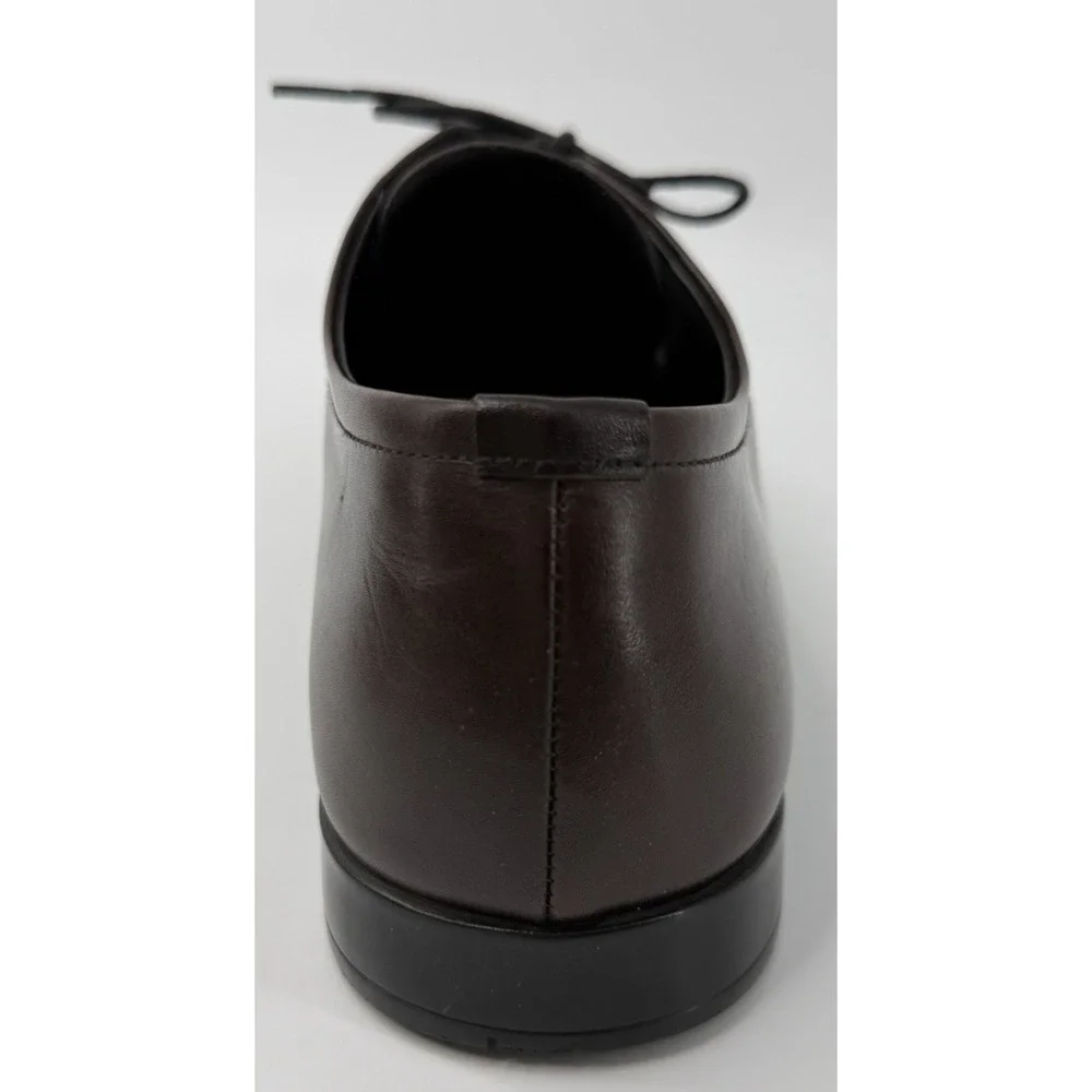 Prada Dress Shoes Men 8 Burgundy‎ Oxblood Leather Square Toe Derby Italy